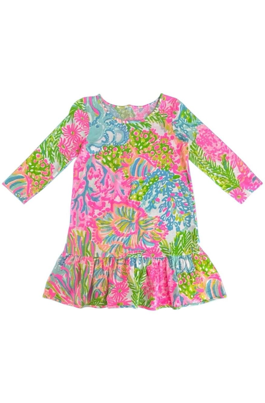 Big Girls’ Lilly Pulitzer Long Sleeve Dress XL12/14. Octopus Preppy
